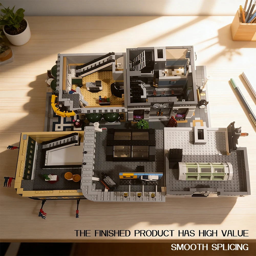 Street View Building Block Bank Model Architecture Gift Collectible