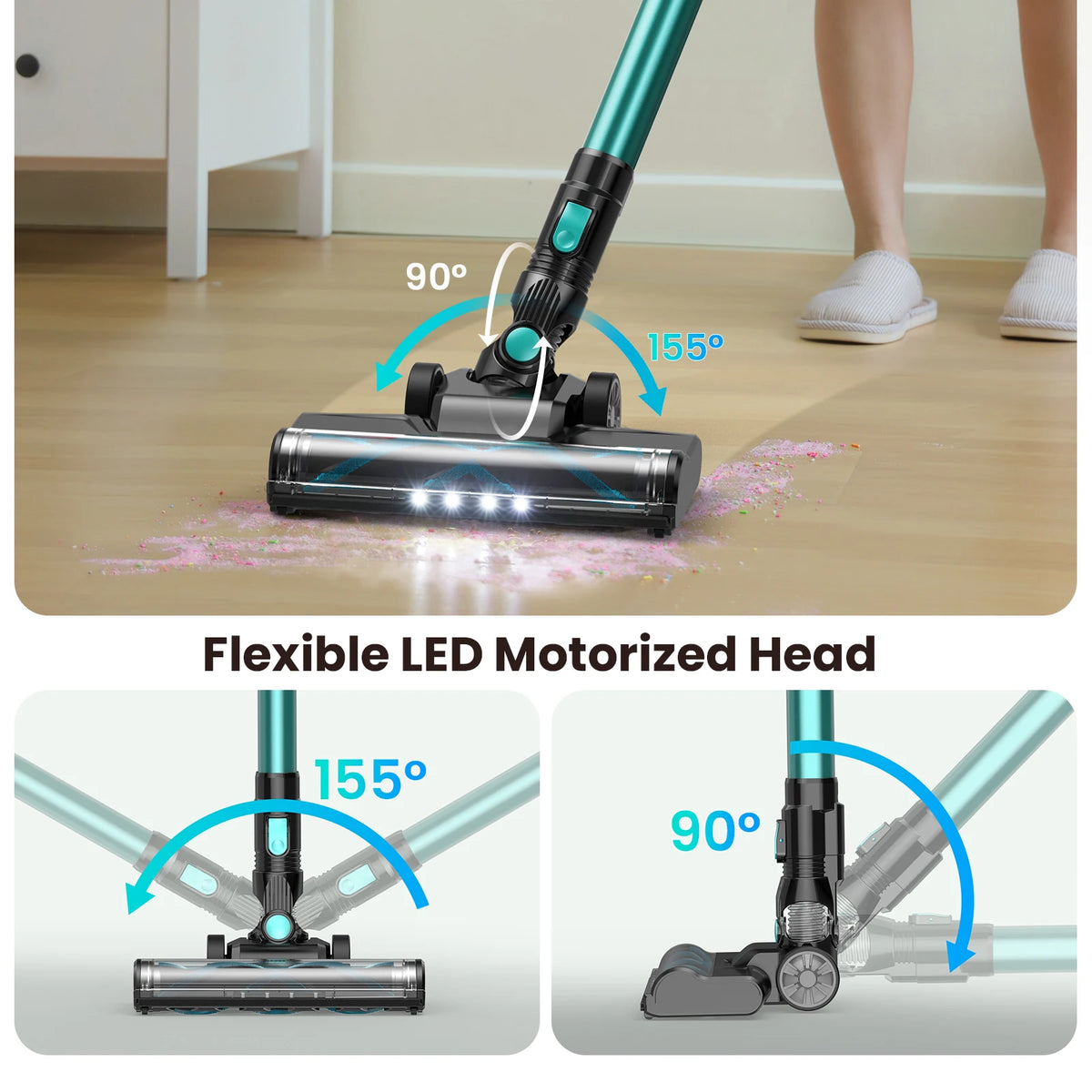 Inse N3T Cordless Vacuum Cleaner 40Kpa Suction Lightweight Stick