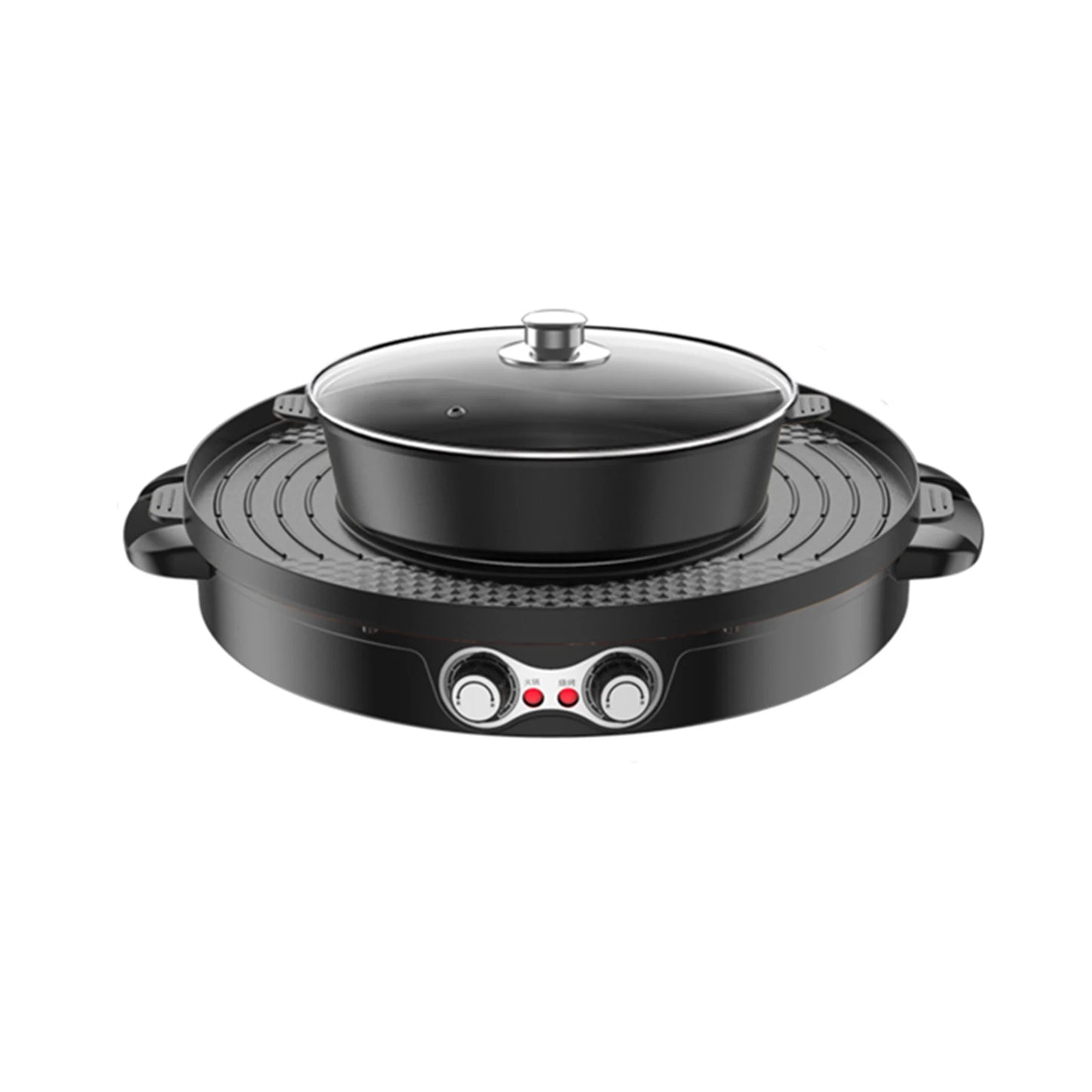 Electric Grill And Hot Pot 2 In 1 Mandarin Duck Pot 110V US Plug