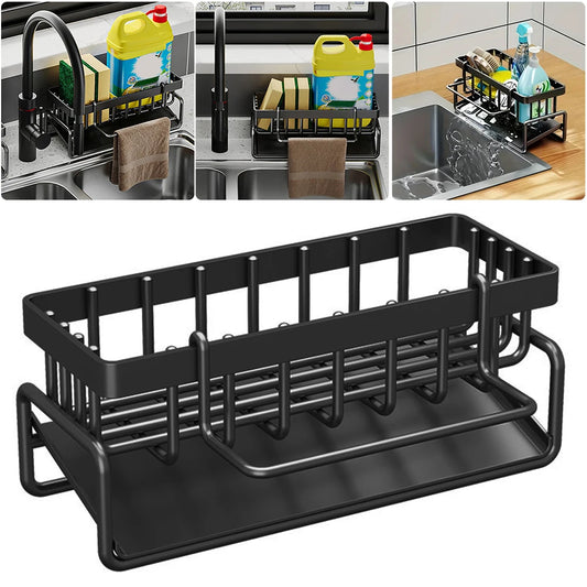 Over The Sink Rustproof Kitchen Sink Organizer With Self Draining Tray