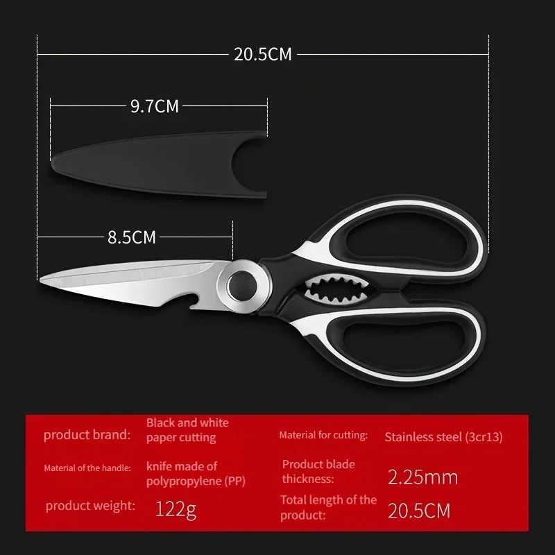 Multifunctional Kitchen Scissors Stainless Steel Meat And Fish Cutter