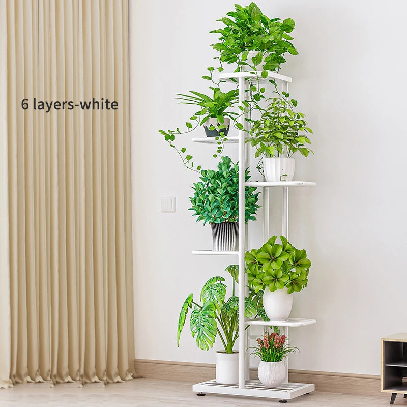MTShining Iron 8 Tier Flower Stand Plant Holder Shelf Organizer