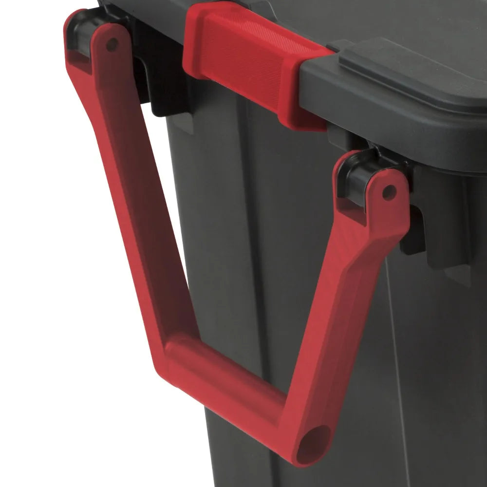 Sterilite Industrial Wheeled Plastic Storage Bin With Handle for Garages