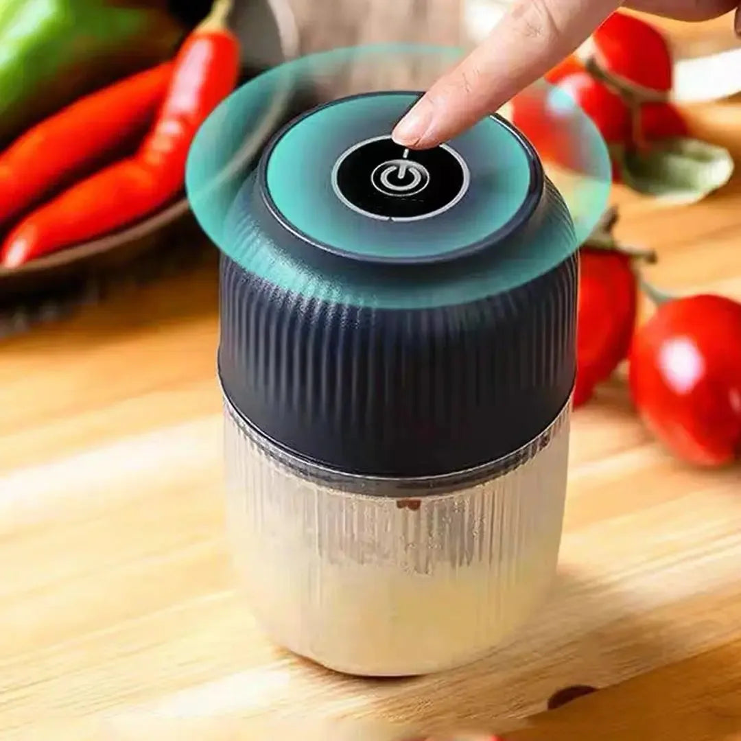 Electric Garlic Chopper Cordless With Four Sharp Blades 300ML