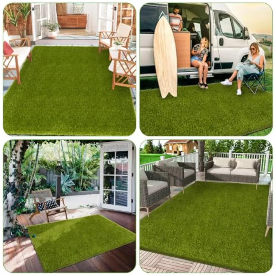 CooRug Realistic Outdoor Artificial Grass Turf for Gardens and Lawns