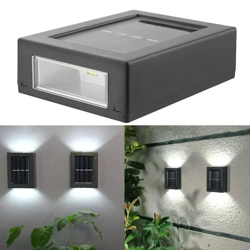AlliLit Solar Wall Lights Outdoor LED Garden Lamps Waterproof Pack