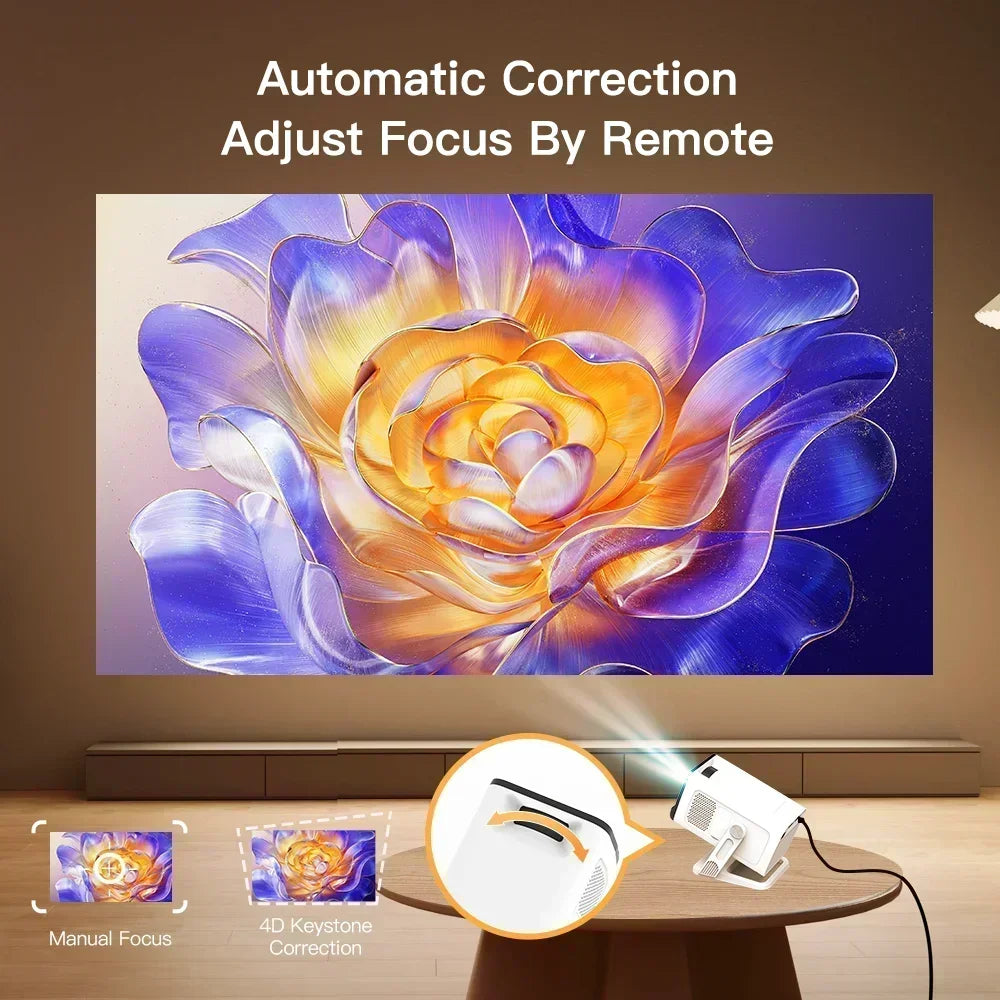 LynCast Mini Projector With WiFi 6 Bluetooth 5.4 1080P 4K Support