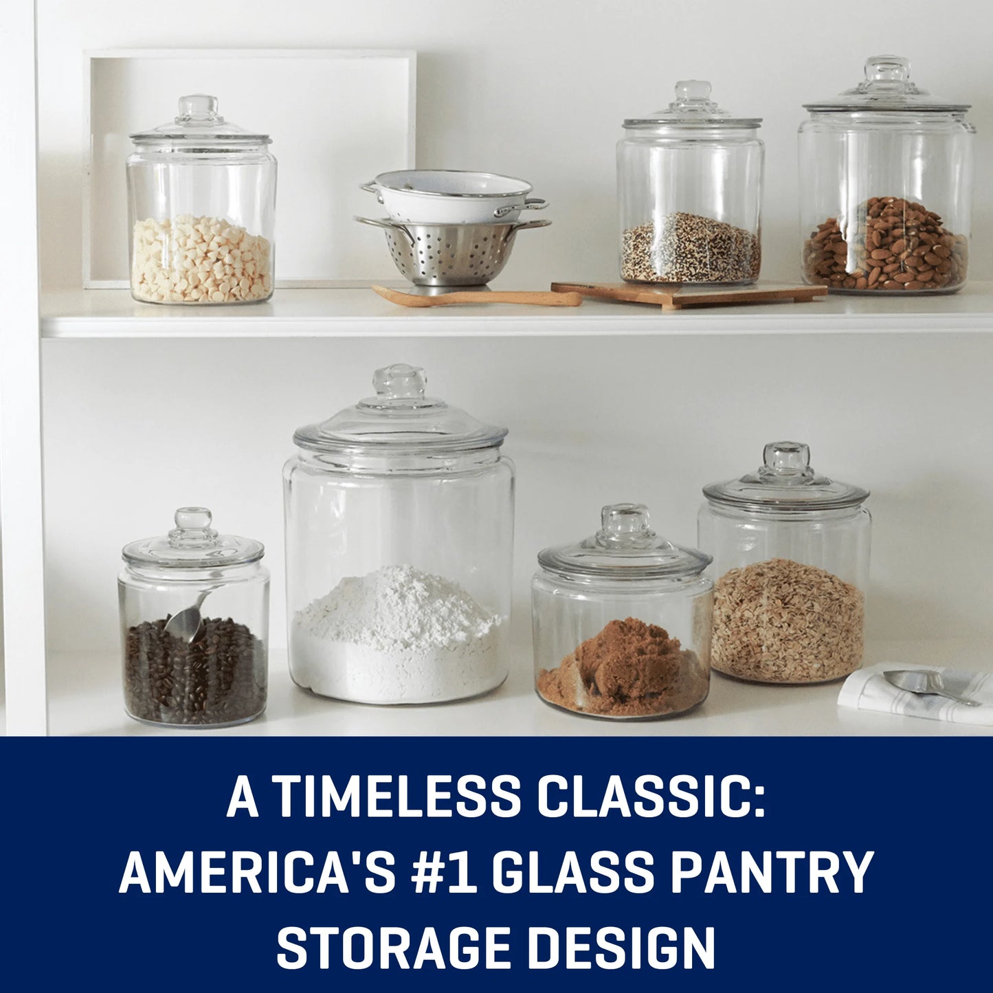 Glass Jar With Lid For Pantry Storage And Showcase