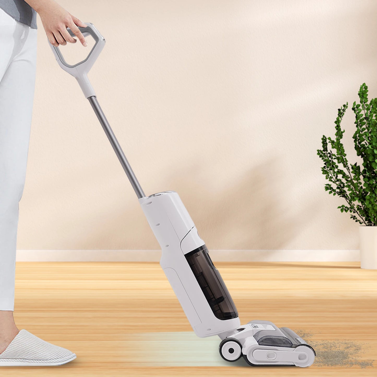 Bymaocar 250W Wet Dry Cordless Vacuum Cleaner For Hardwood Floors