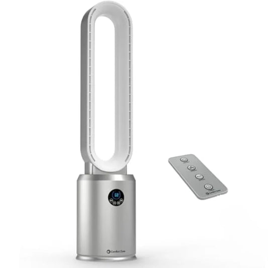 Bladeless Tower Fan For Bedroom Remote Control Quiet Operation