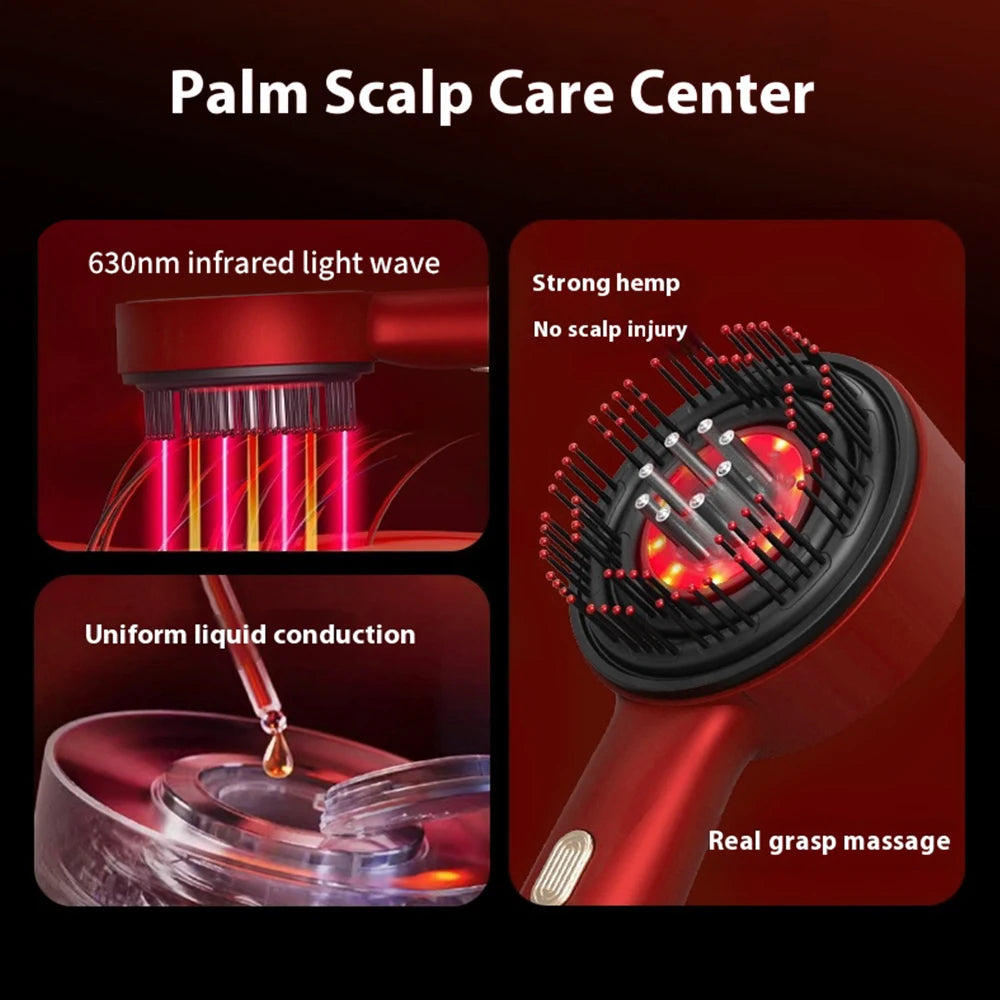 PASTSKY Electric Vibration Massage Comb With Light Therapy Hair Growth