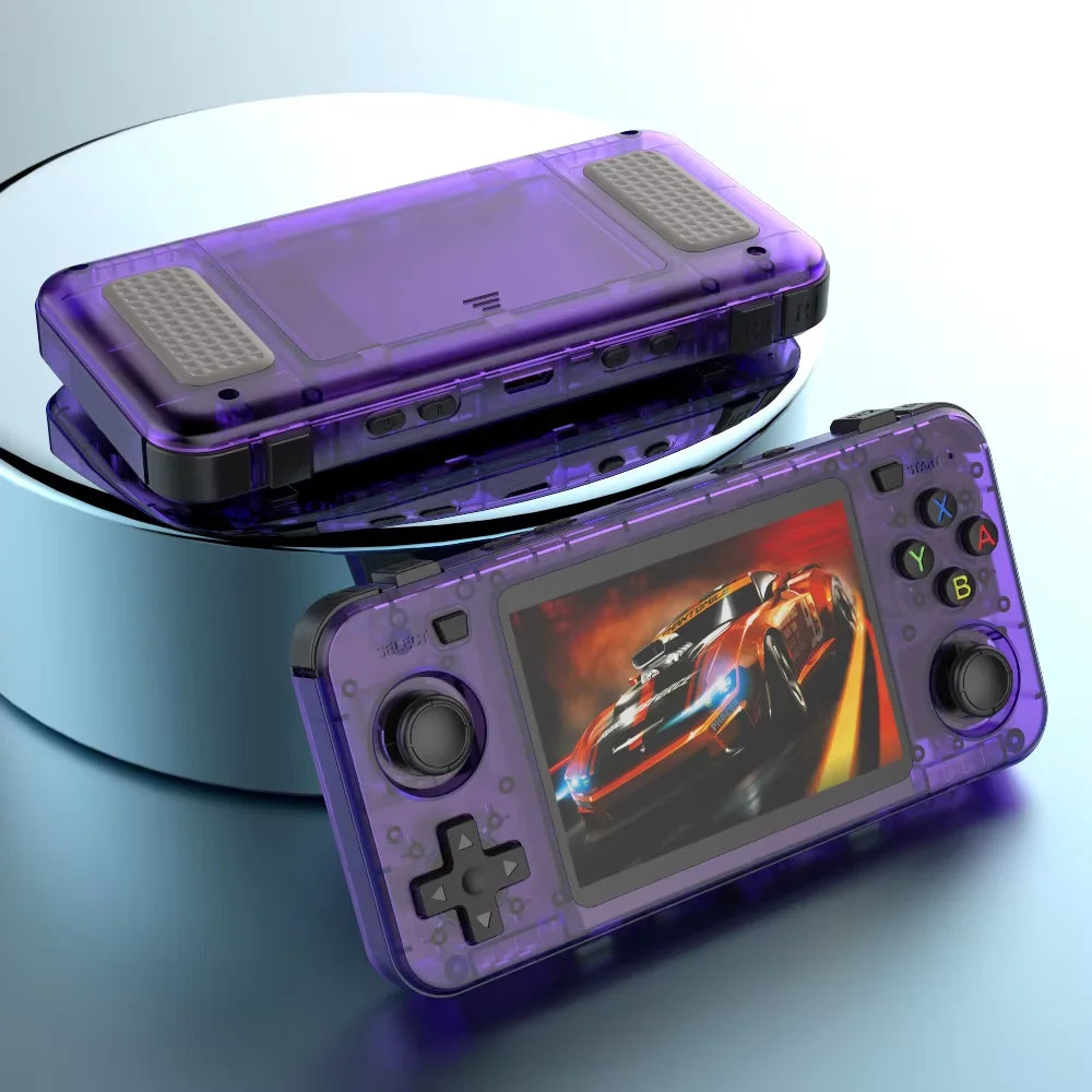 BOYHOM R36H Retro Handheld Game Console Horizontal Console with 2 Joysticks 3000mAh Battery 3.5 Inch IPS 64G 15000+ Game