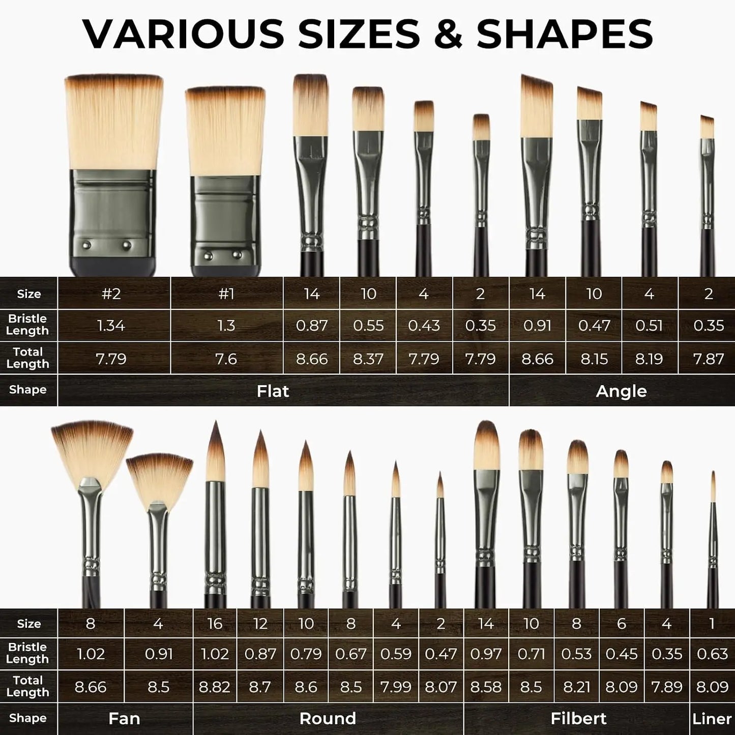 26 Piece Paint Brush Set With Palette Knife Acrylic Oil