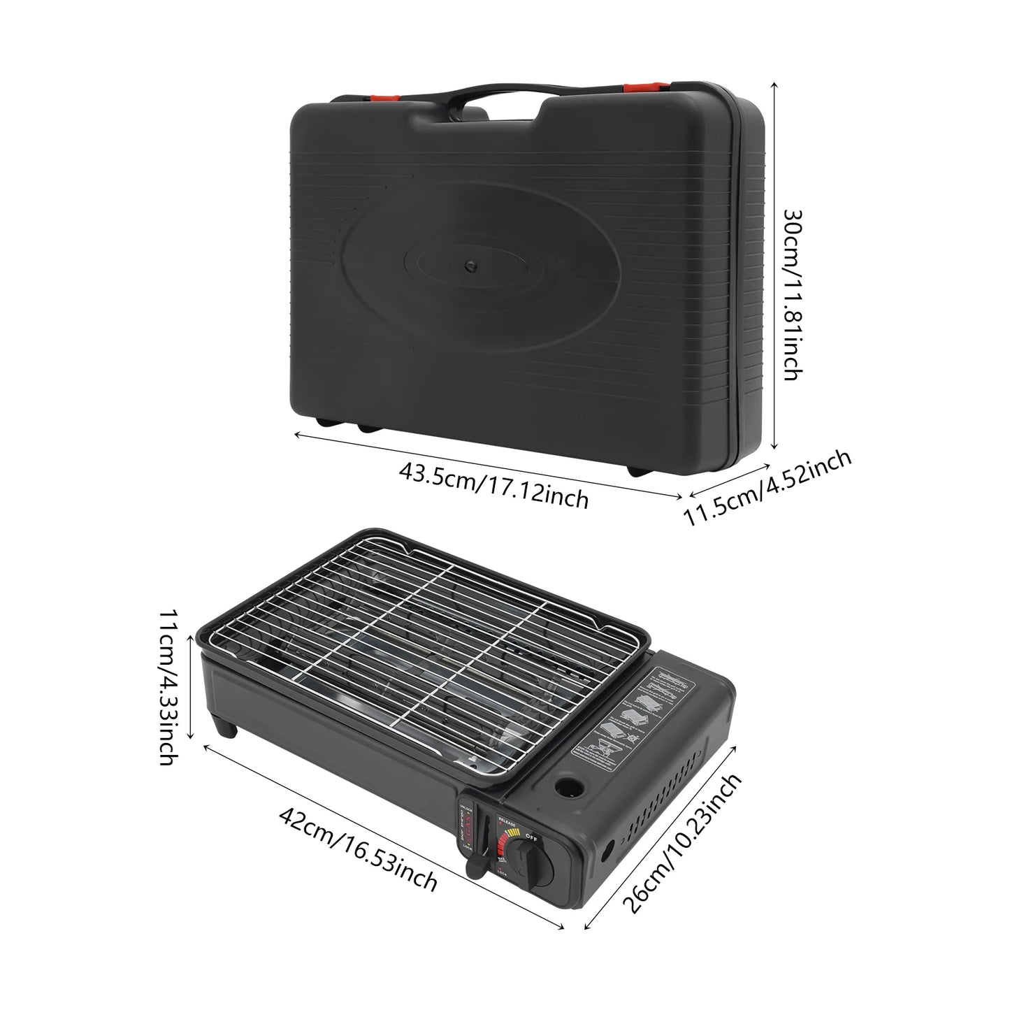 Portable 2.2KW Butane Grill Stove For LPG And 220g Canister