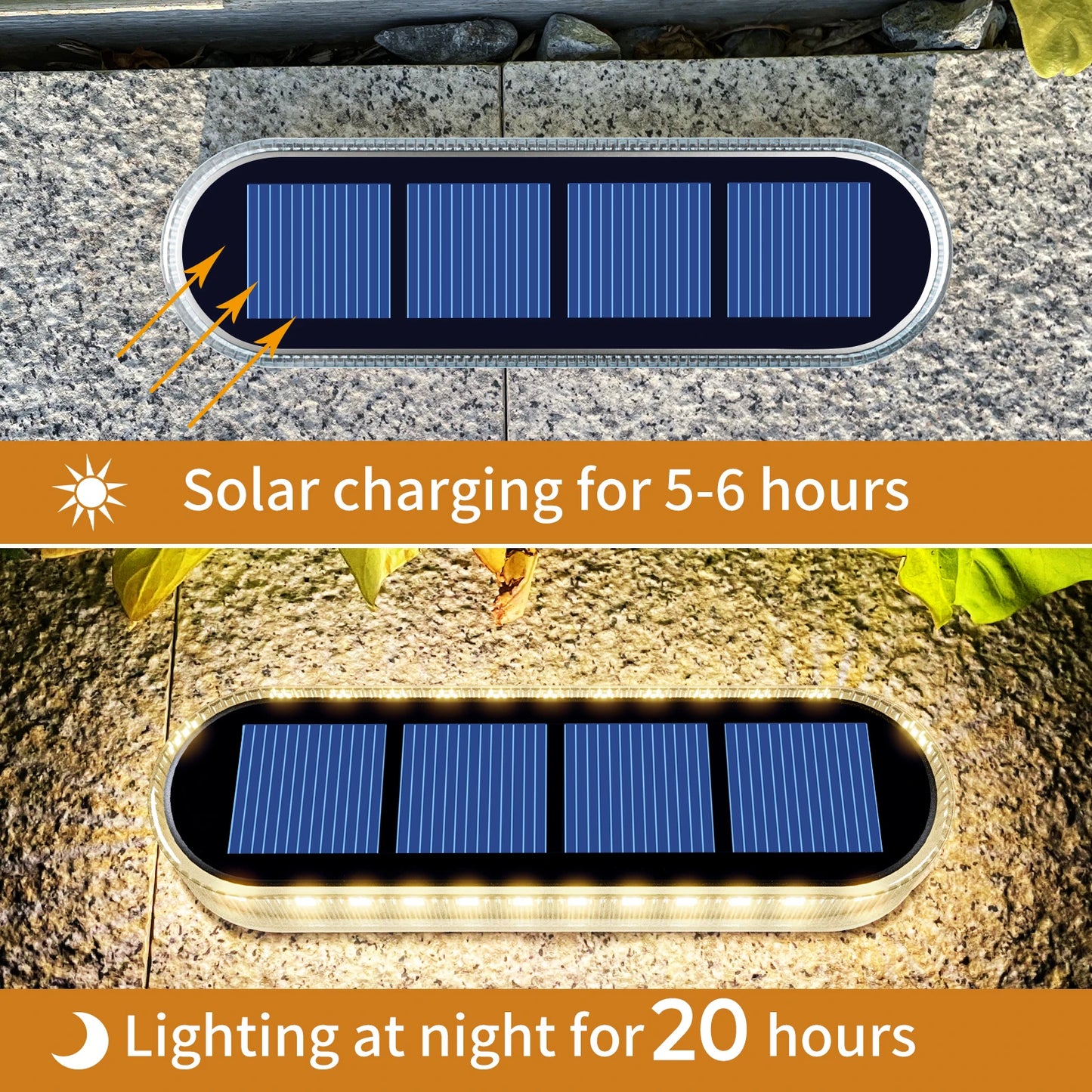 Solar Deck Lights IP68 Auto On Off LED Garden Pathway