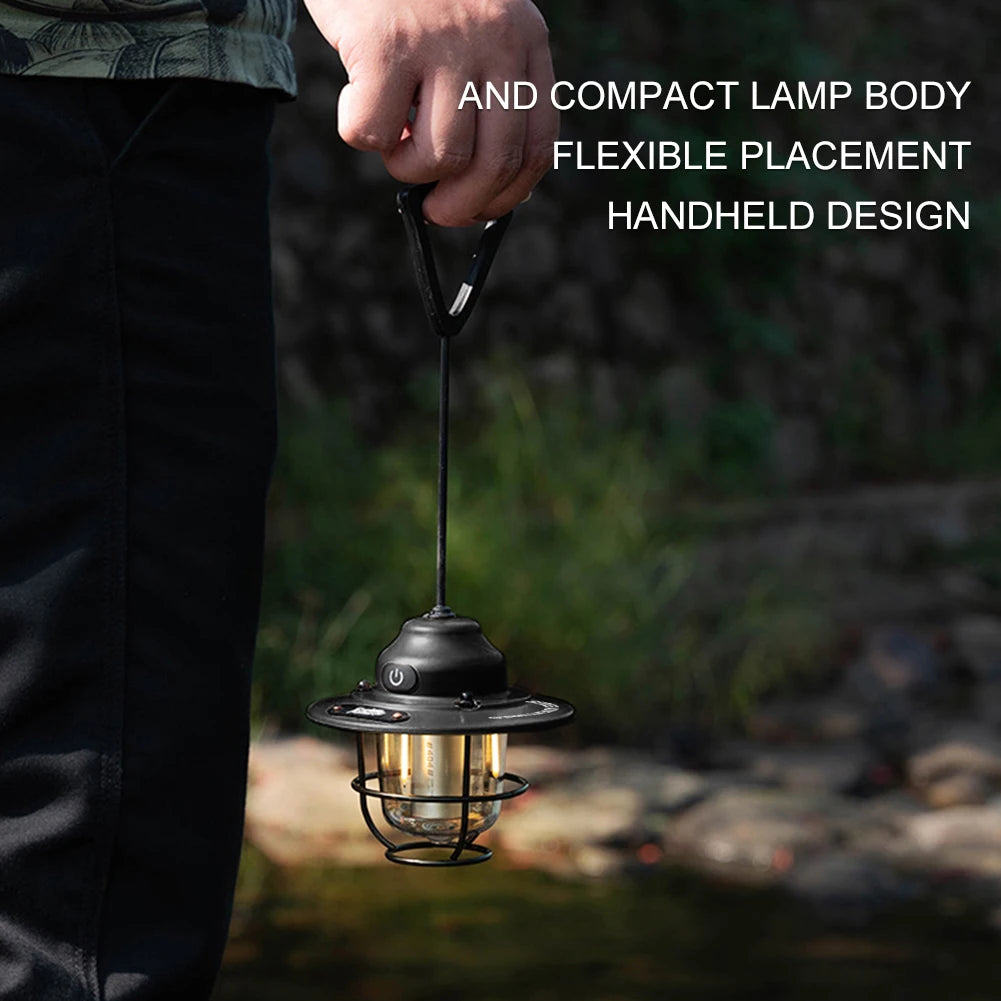 Led Camping Lantern Dimmable Type C Charging Four Mode Light