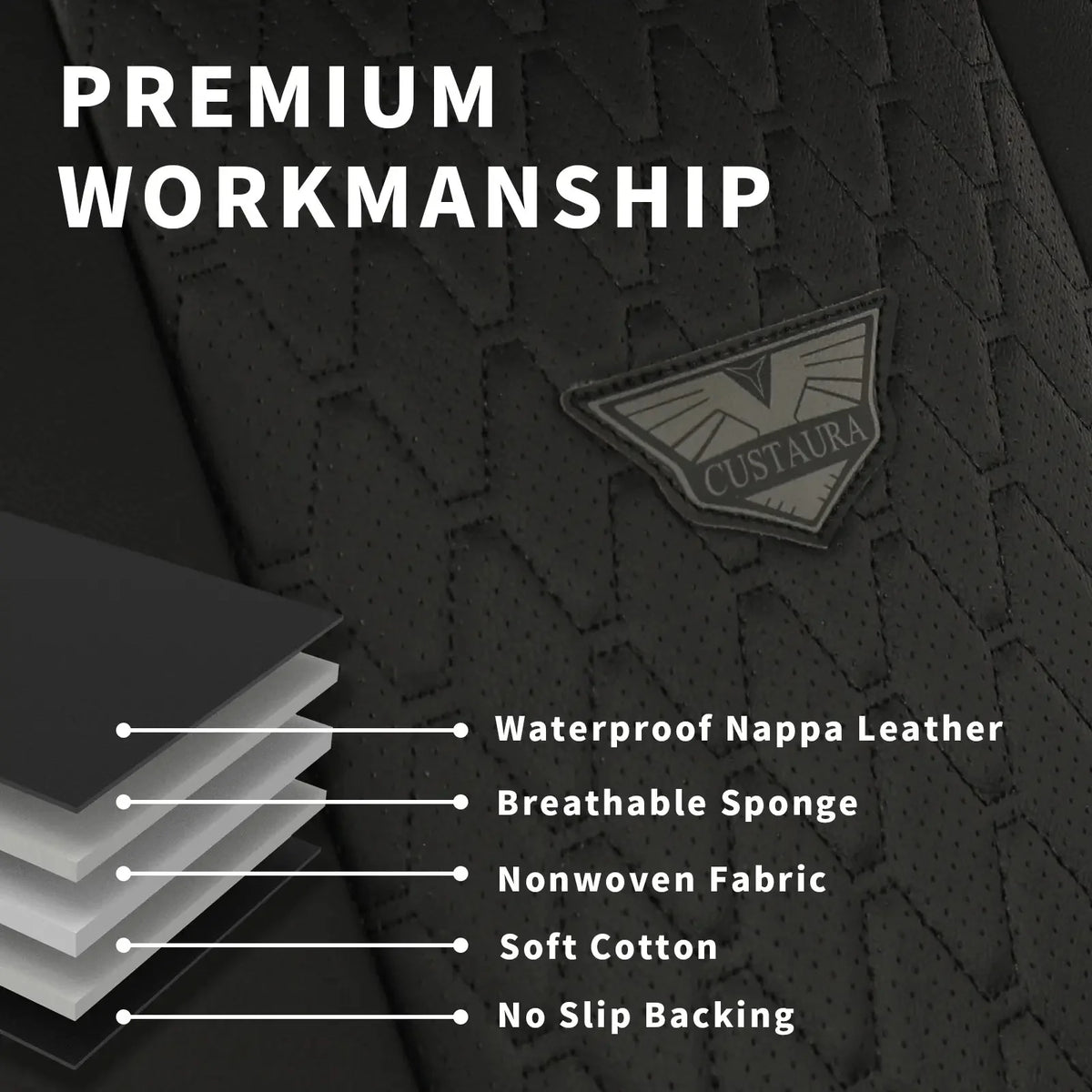Universal Waterproof Leather Car Seat Covers Full Set For Sedans And SUVs