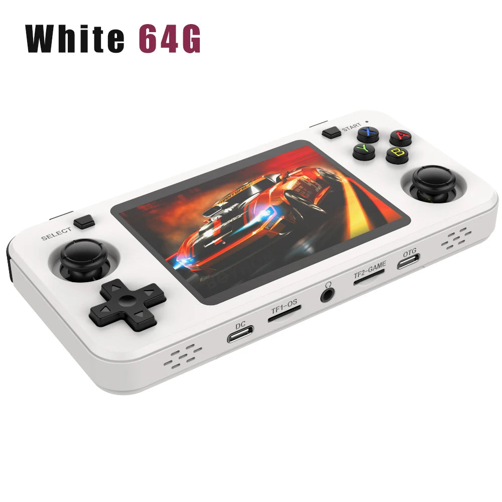 BOYHOM R36H Retro Handheld Game Console Horizontal Console with 2 Joysticks 3000mAh Battery 3.5 Inch IPS 64G 15000+ Game