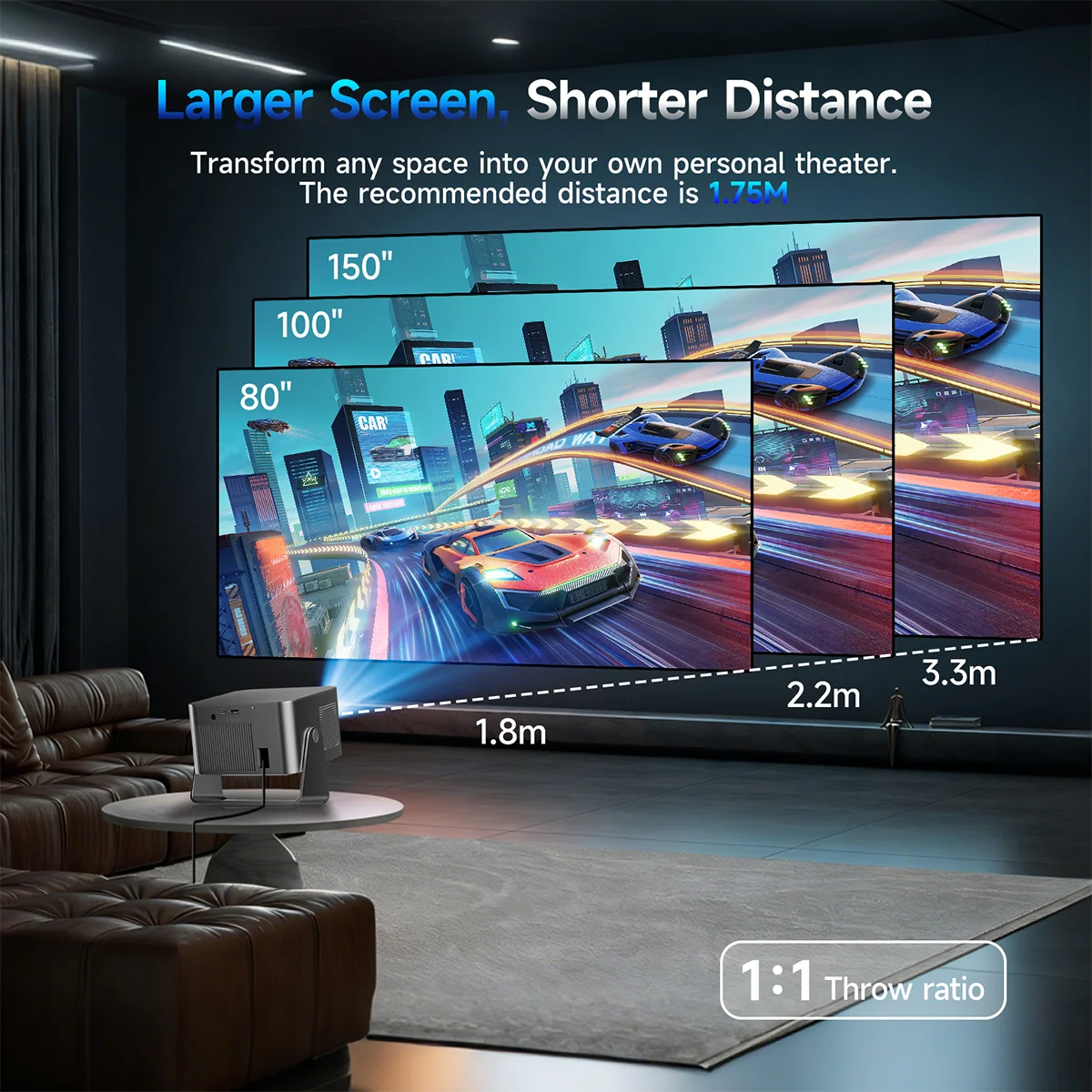 Magcubic HY350GTV 900ANSI Projector With Auto Focus Android Home Theater