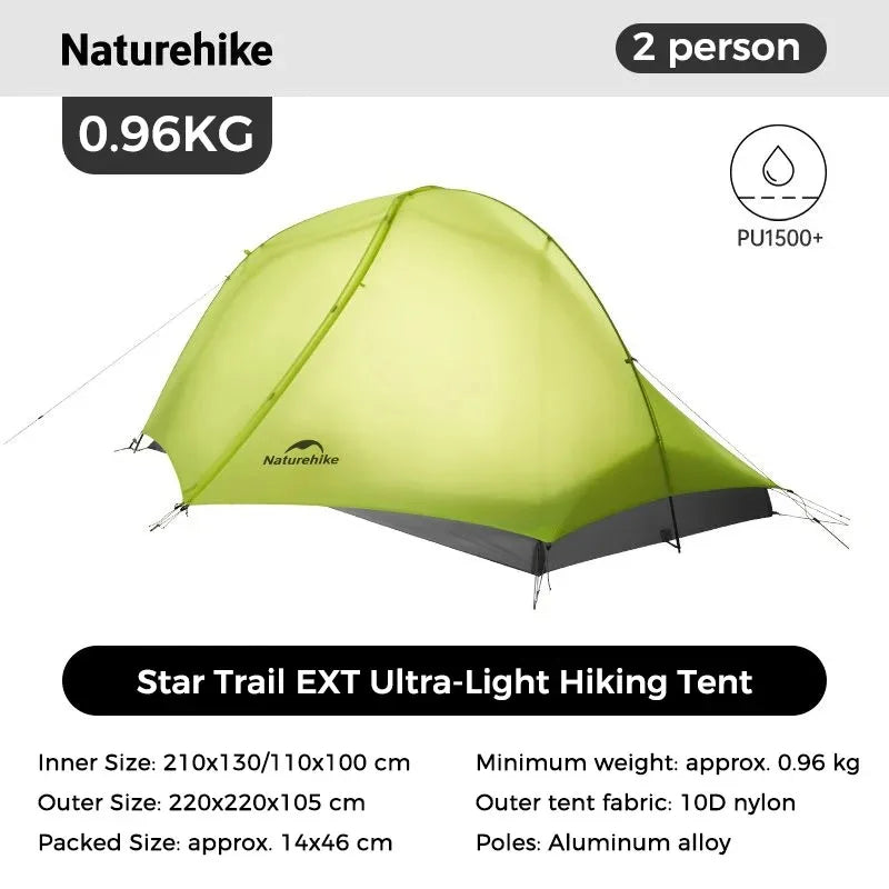 Naturehike Star Trail EXT Hiking Tent Ultralight 2 Person Outdoor