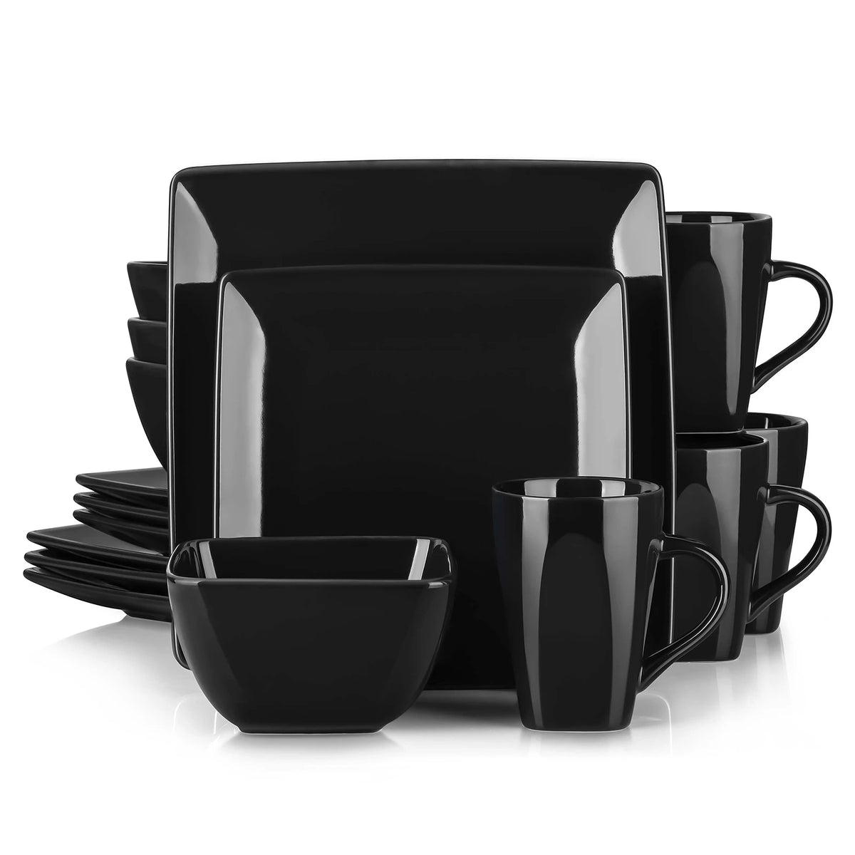 Vancasso Soho Porcelain Ceramic Square Dinnerware Set_COLLECTION