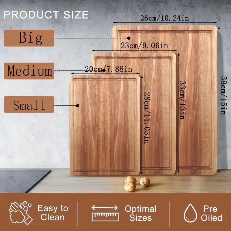 Choice Beech Walnut Wooden Cutting Board Chopping Block for Kitchen