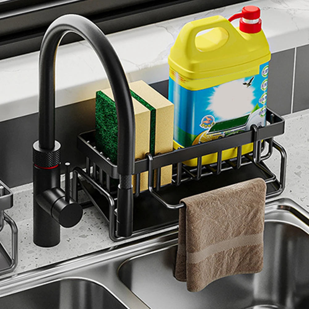 Over The Sink Rustproof Kitchen Sink Organizer With Self Draining Tray