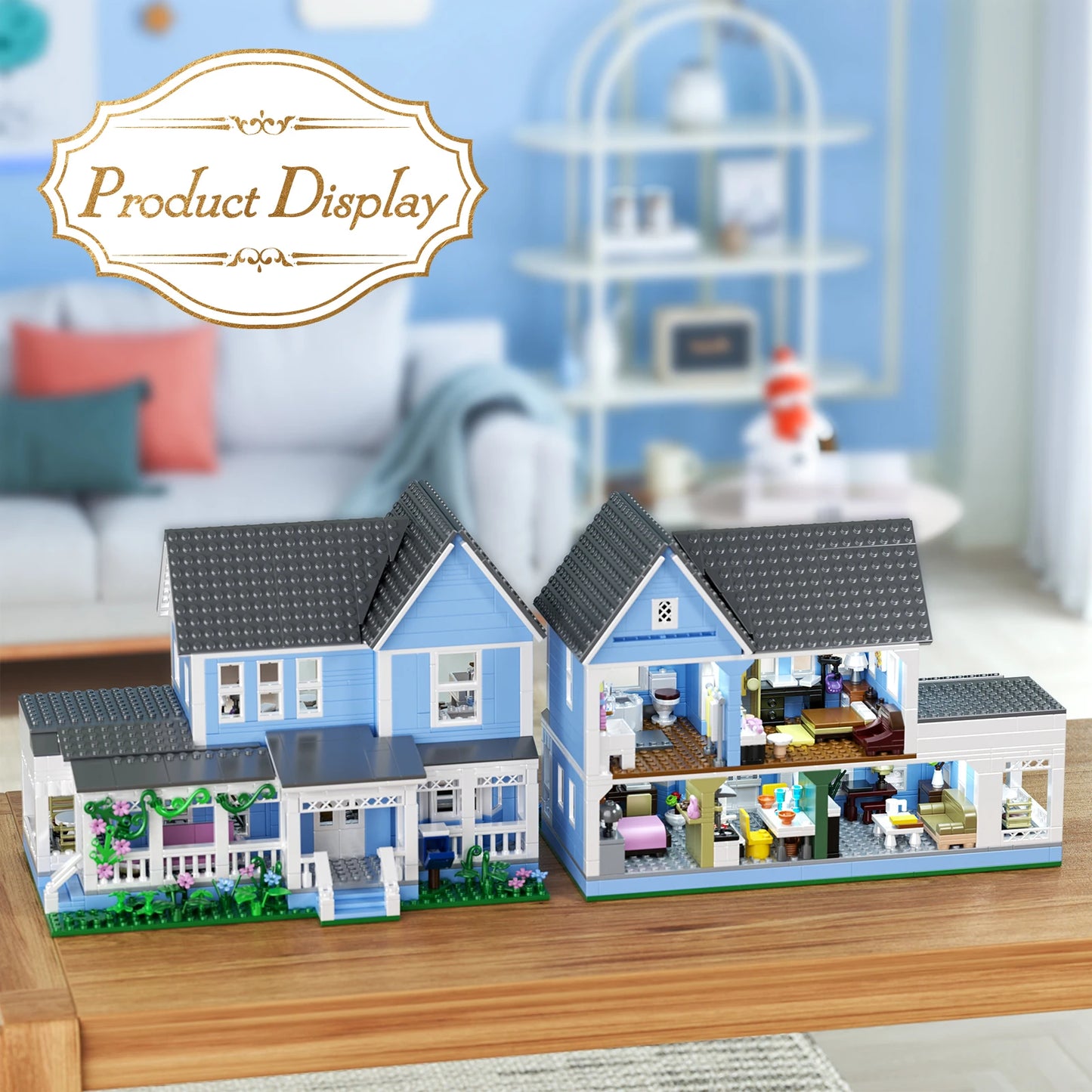 Lorelai House Building Blocks Set Desktop Ornament Palace Architecture Decor