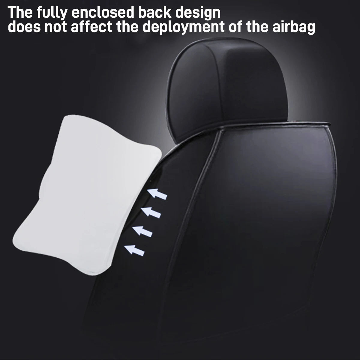 Kroak Universal 5 Seat PU Leather Car Seat Covers With Cushions