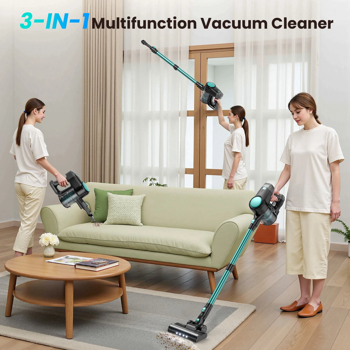 Inse N3T Cordless Vacuum Cleaner 40Kpa Suction Lightweight Stick