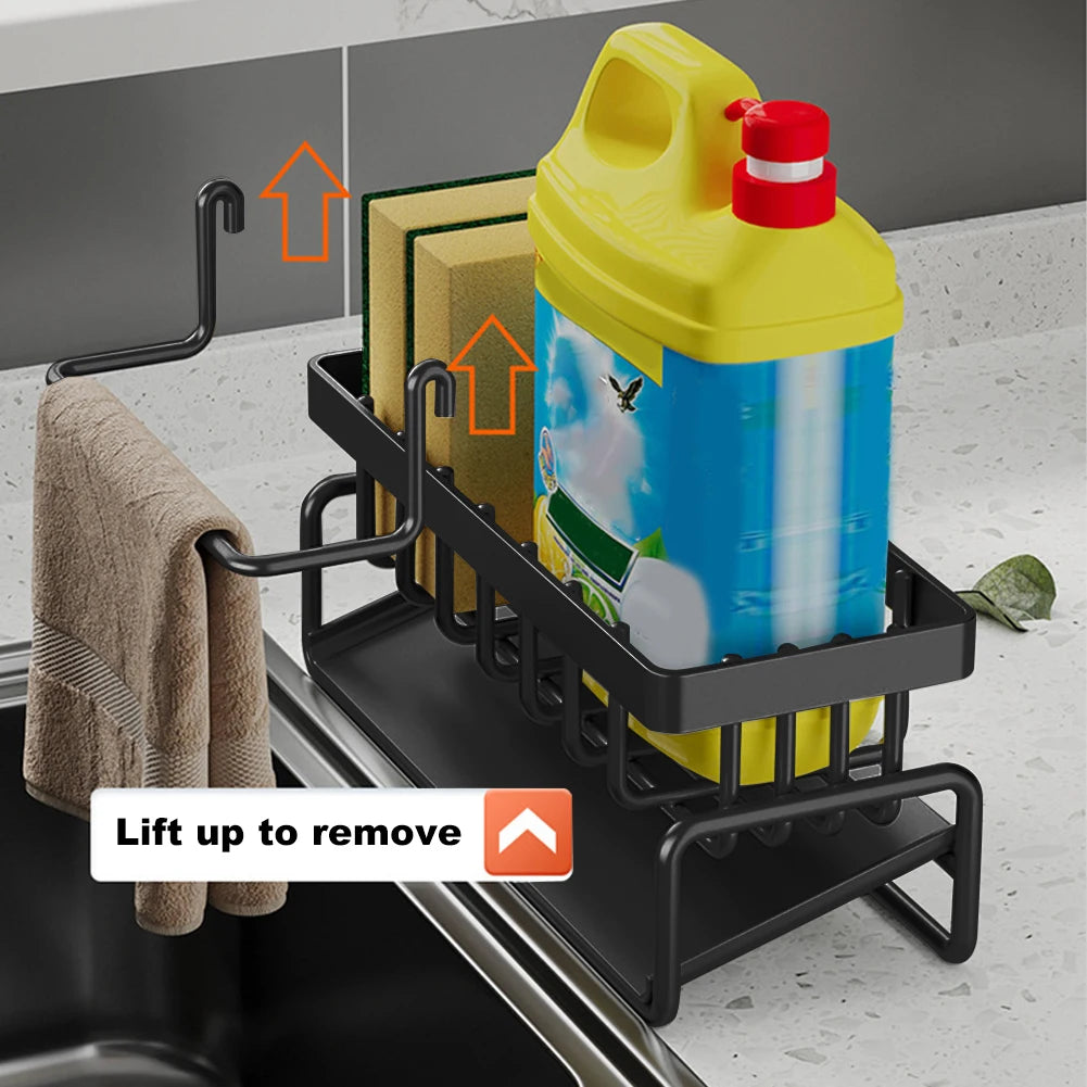Over The Sink Rustproof Kitchen Sink Organizer With Self Draining Tray