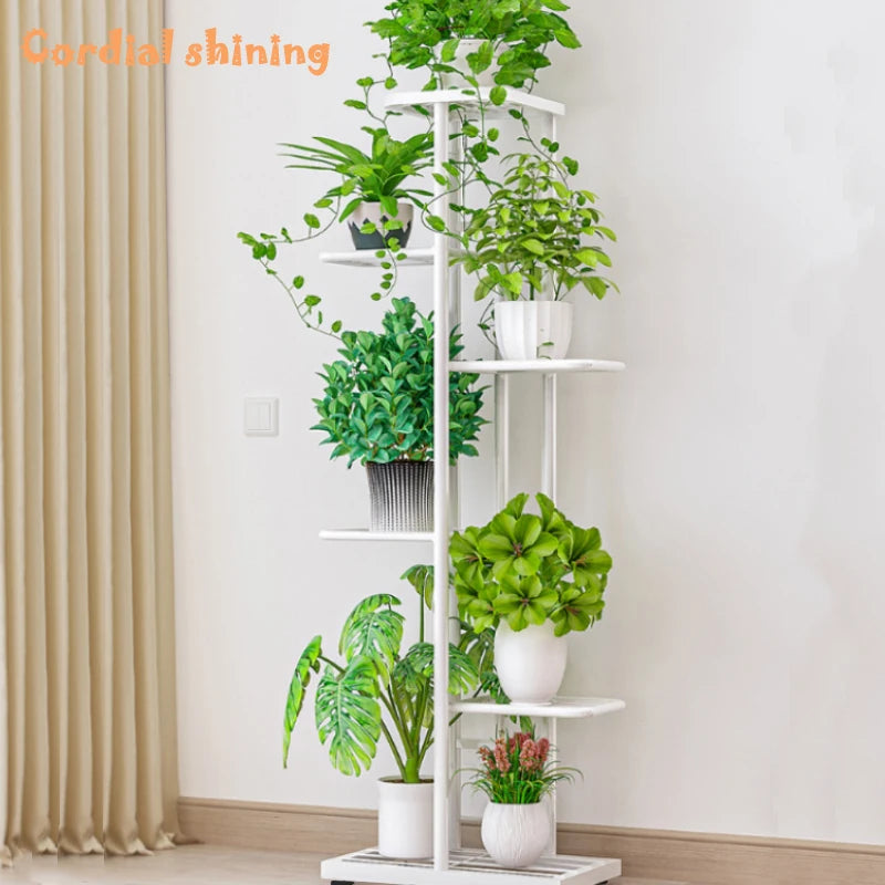 MTShining Iron 8 Tier Flower Stand Plant Holder Shelf Organizer
