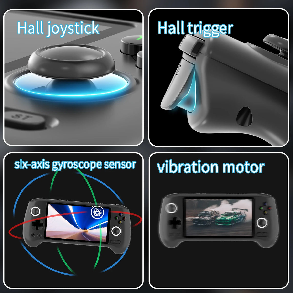 ANBERNIC RG556 Retro Handheld Game Android 13 5.48 inch Touch OLED Screen Support DP WiFi Bluetooth Hall Rocker Battery 5500mAh