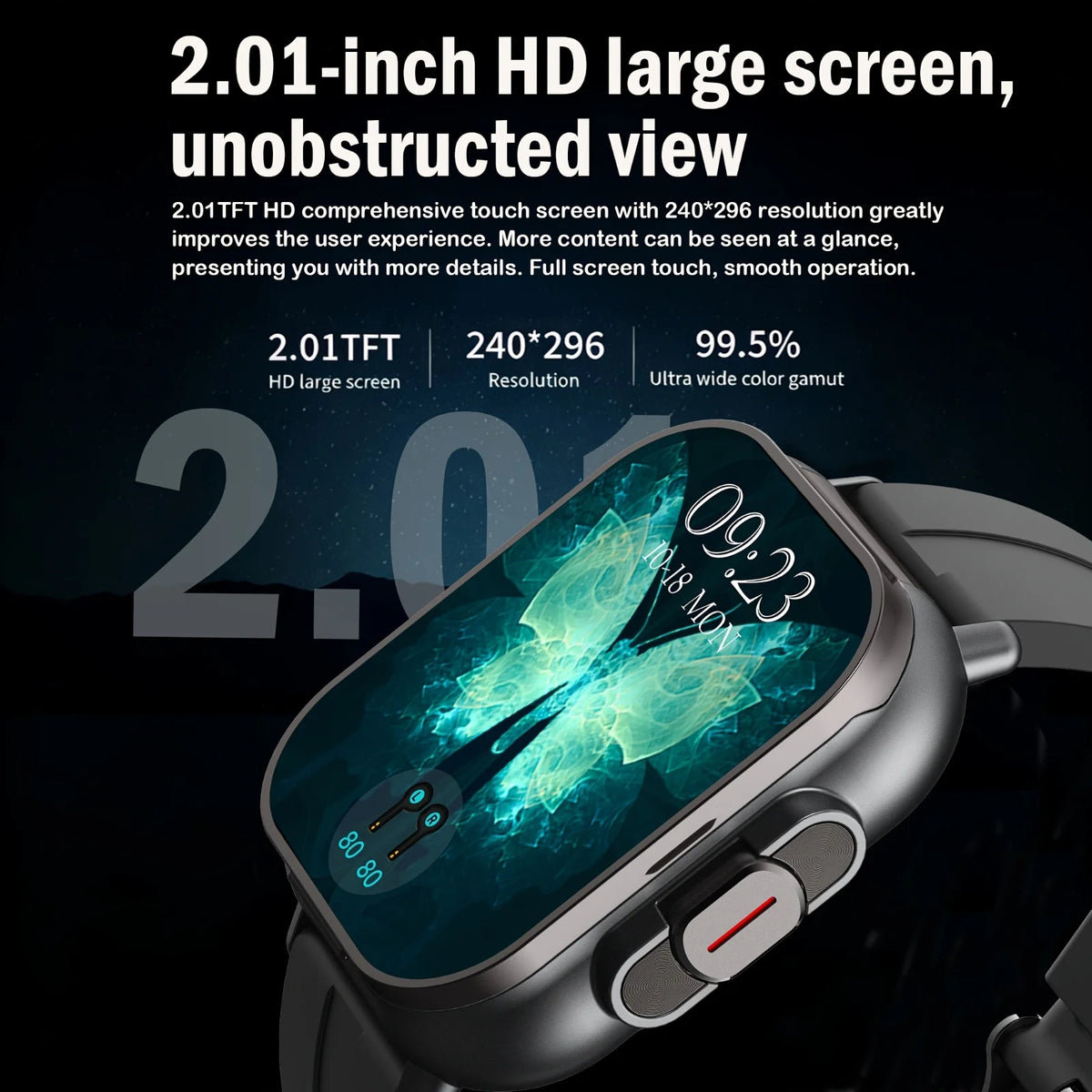 ERUN Smartwatch With Wireless Earphones Touchscreen And Fitness Tracking