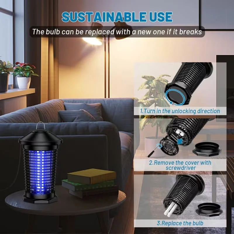 Outdoor Bug Zapper 4000V Indoor Mosquito Killer Lantern Waterproof Trap