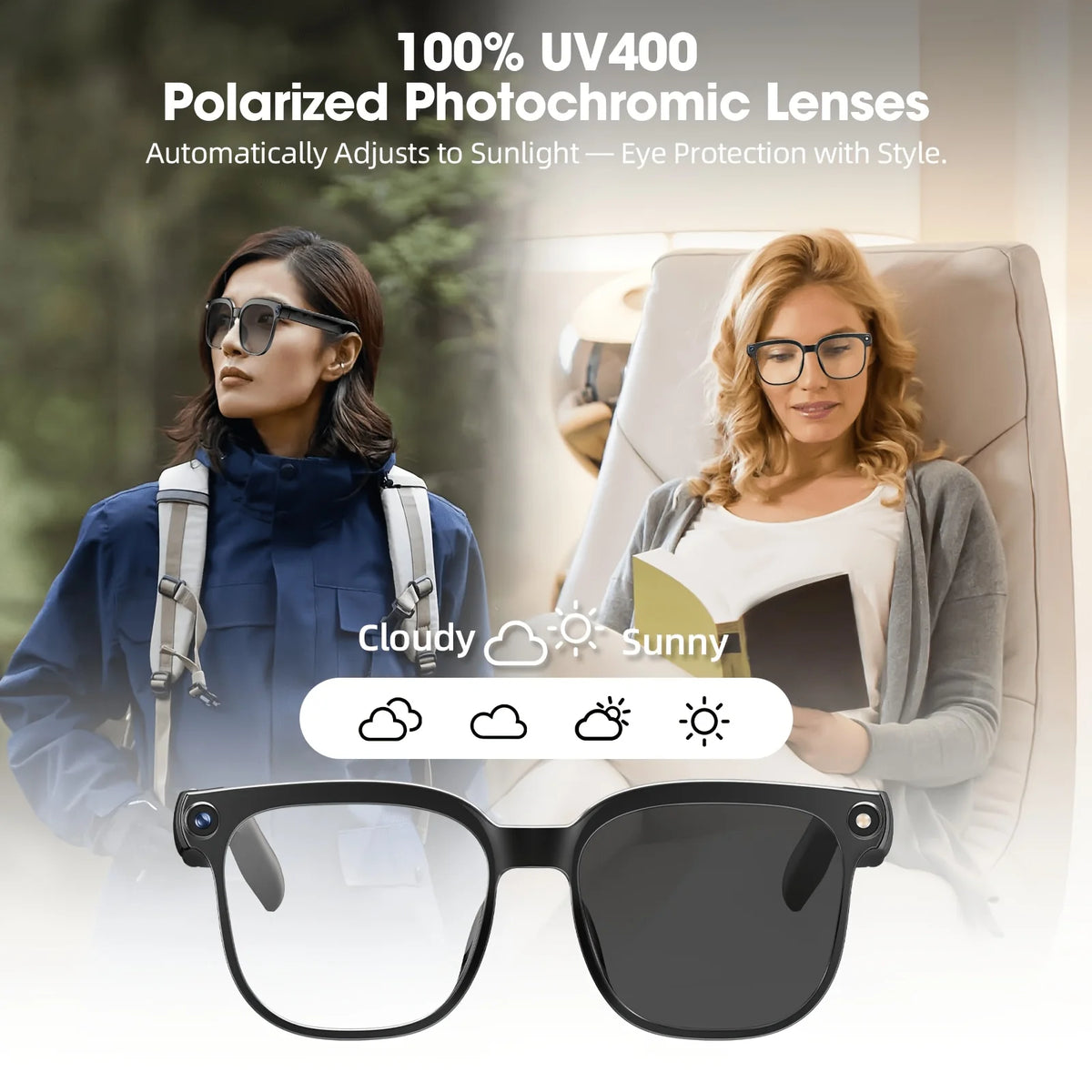 Smart Camera Glasses With HD Recording Bluetooth Translation And Calls