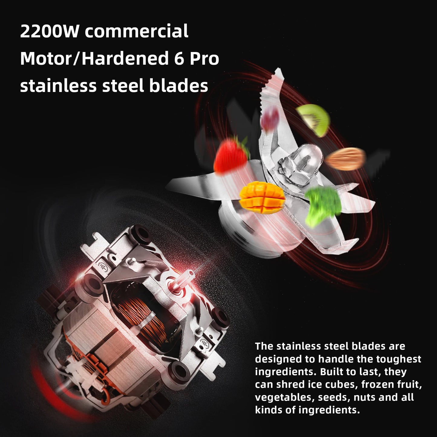 Biolomix Professional Blender With Smart Timer 2200W Power Mixer