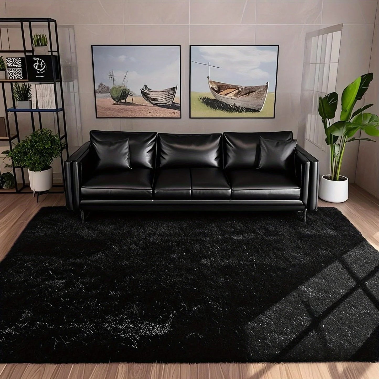 Plush Geometric Area Rug For Living Room And Bedroom