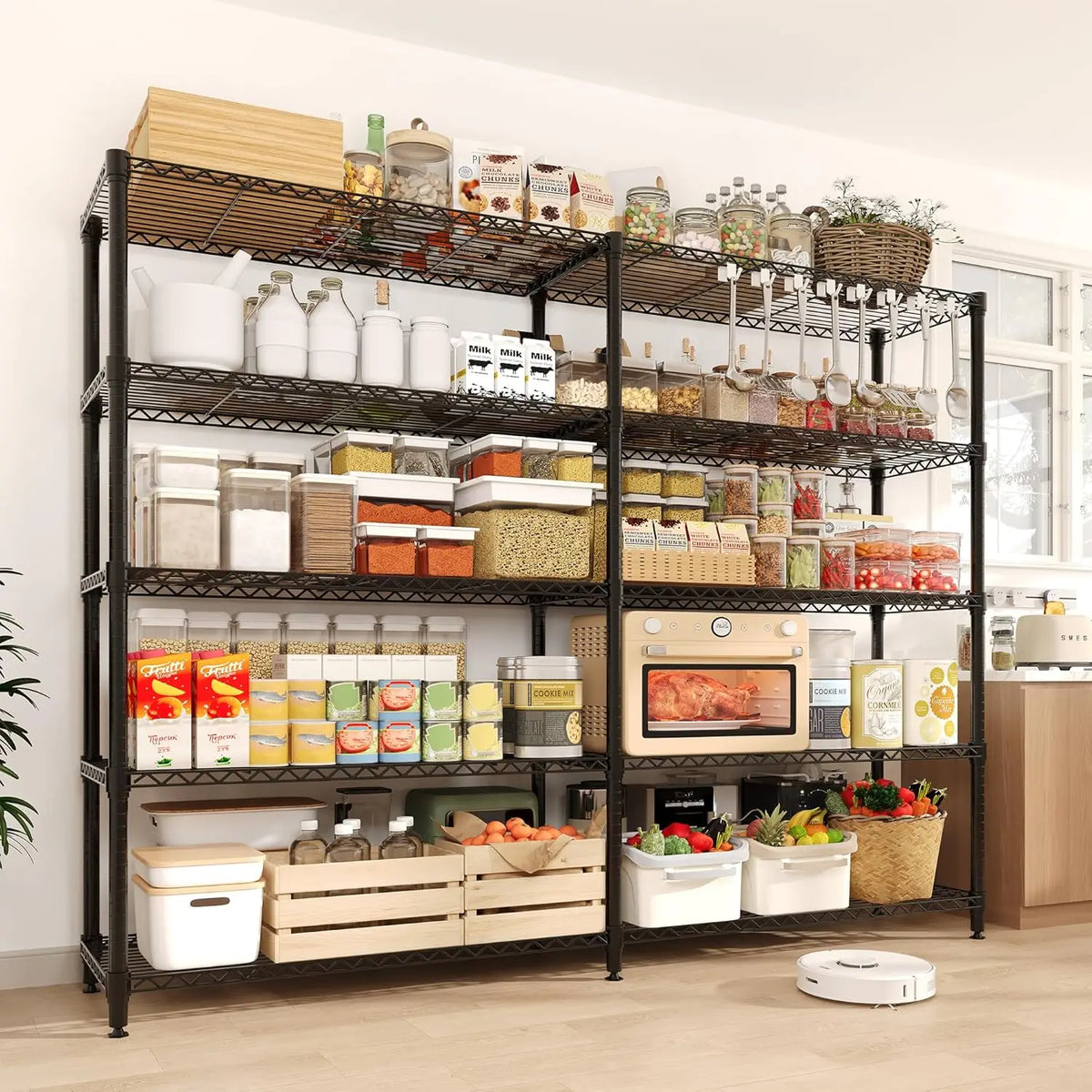 Twister Heavy Duty Adjustable Metal Storage Shelves For Kitchen Garage