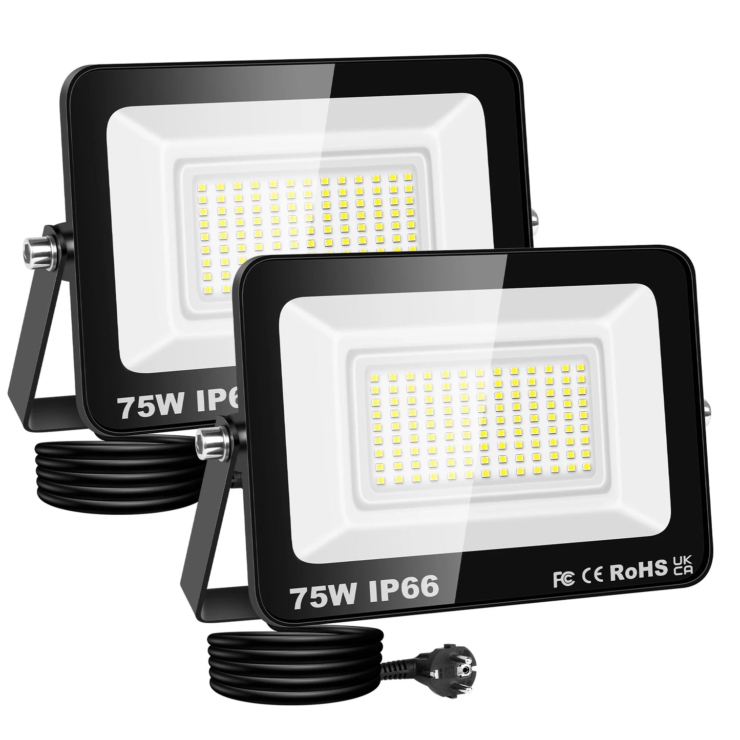 SKYWORLD 50W-200W LED Flood Light AC 110V 240V Floodlight with Plug Street Garden Wall Lamp Outdoor Lighting 6000K