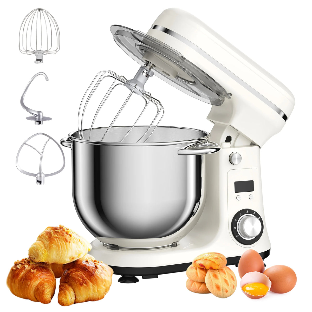 Biolomix Kitchen Stand Mixer With Dough Hook And Wire Whisk