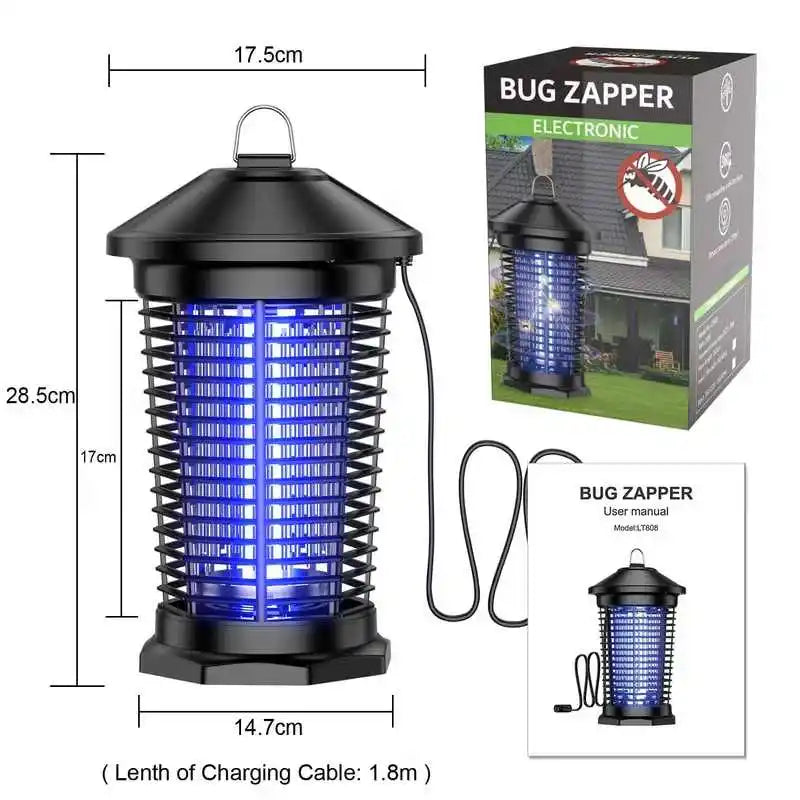 Outdoor Bug Zapper 4000V Indoor Mosquito Killer Lantern Waterproof Trap