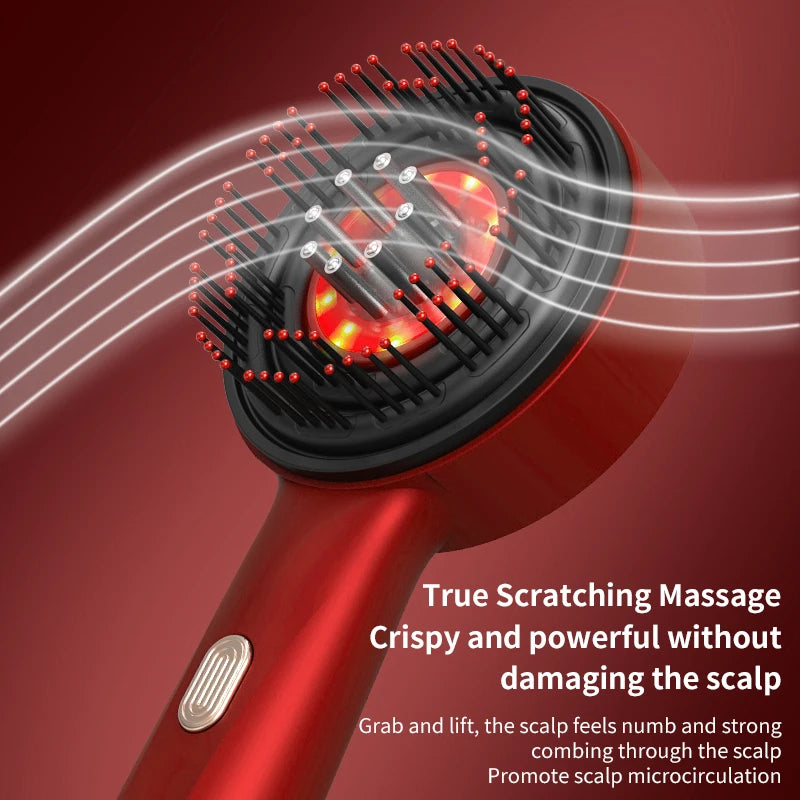 PASTSKY Electric Vibration Massage Comb With Light Therapy Hair Growth