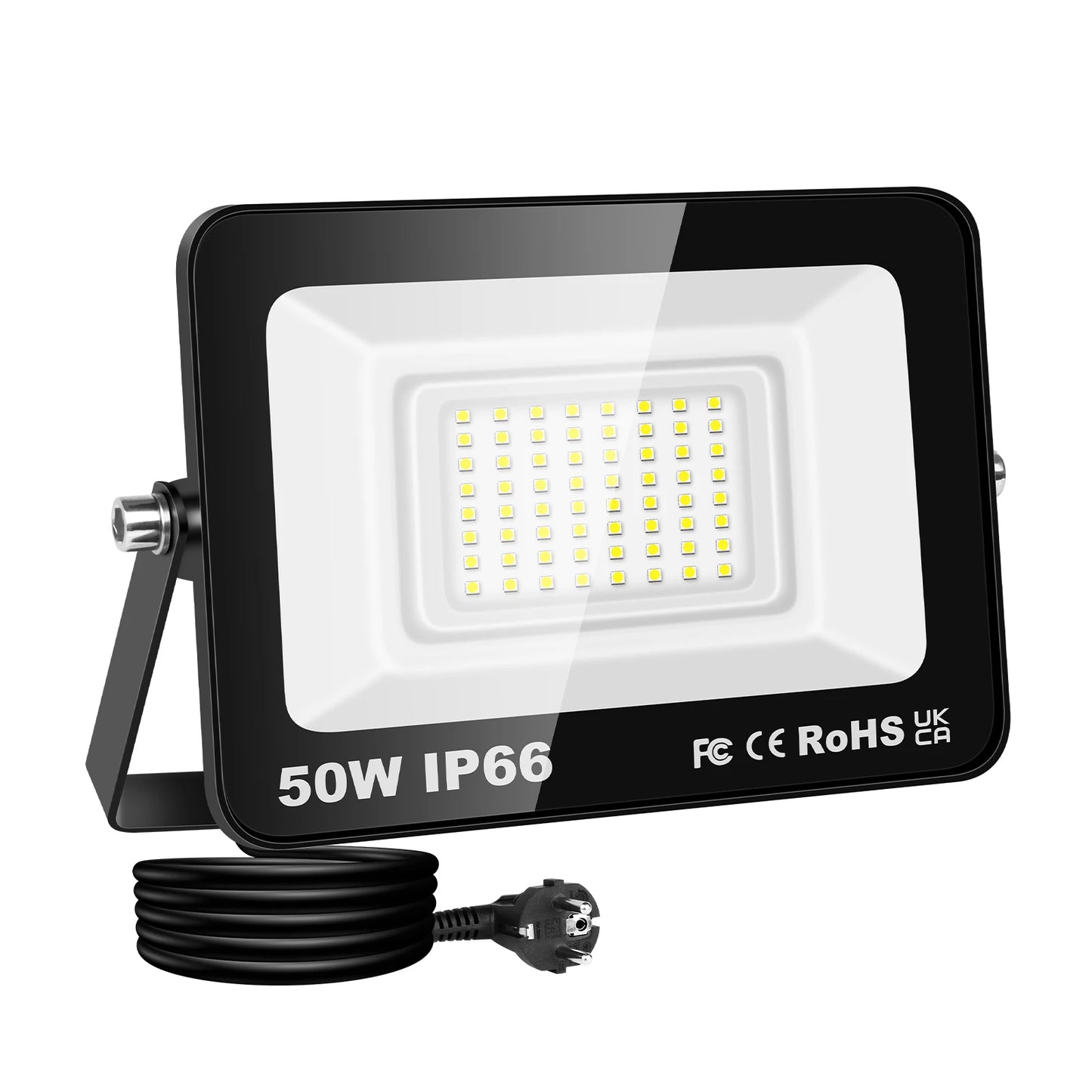 SKYWORLD 50W-200W LED Flood Light AC 110V 240V Floodlight with Plug Street Garden Wall Lamp Outdoor Lighting 6000K