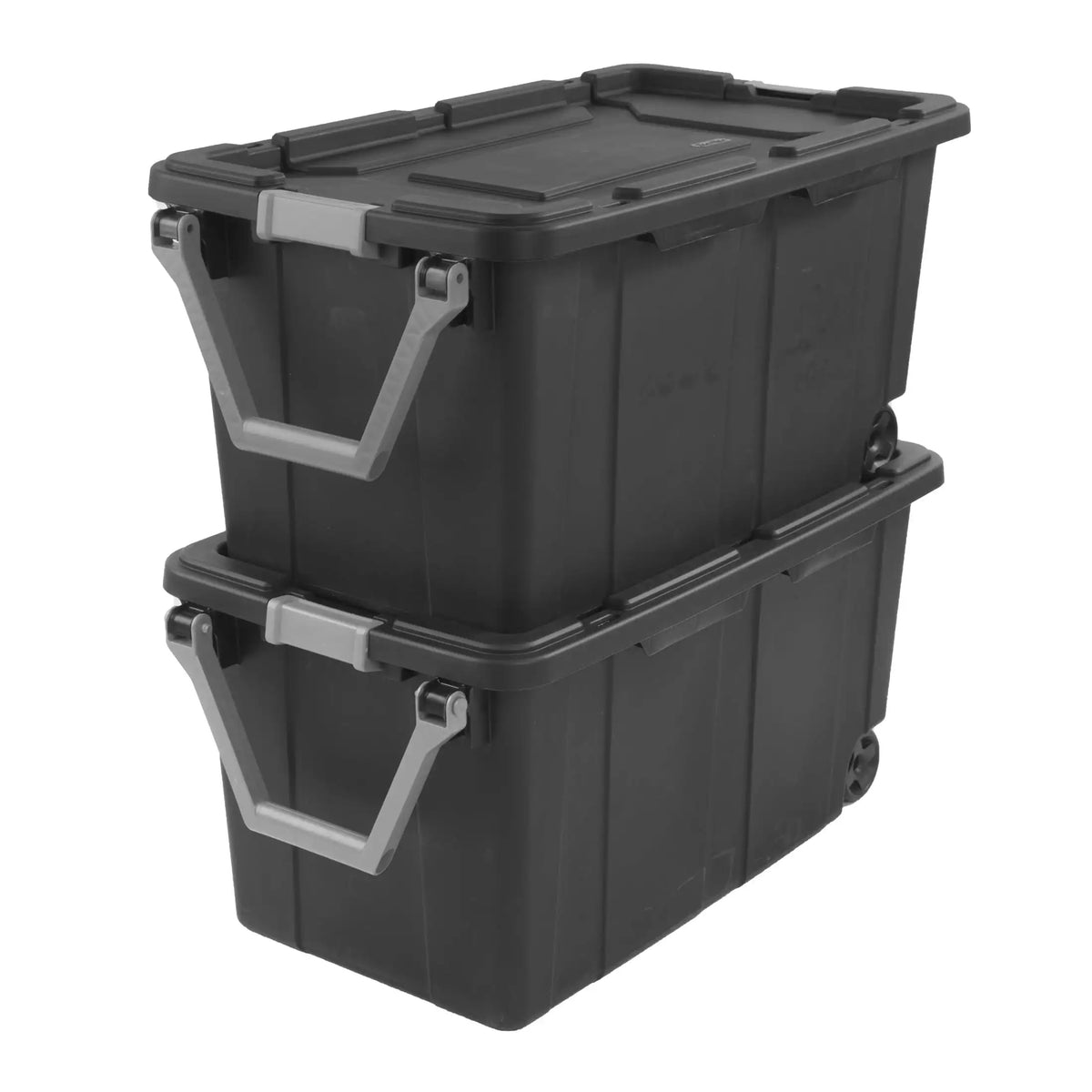 Sterilite Industrial Wheeled Plastic Storage Bin With Handle for Garages