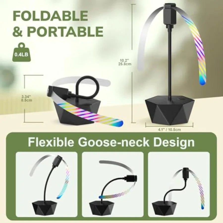 Portable Battery Powered Fly Fans Six Pack With Goose Neck
