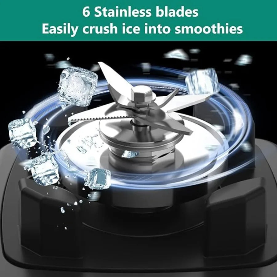 High Speed 1800W Blender With Stainless Steel Blades 60oz Jar