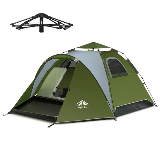 Night Cat Pop Up Tent Automatic Waterproof Rainfly