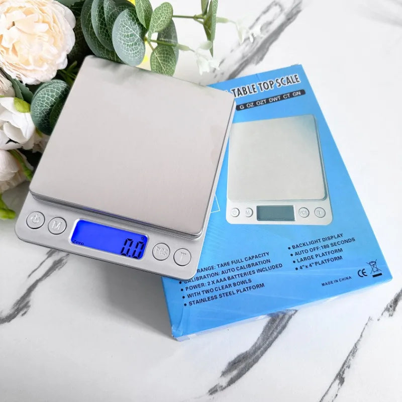 Digital Kitchen Scale Mini Portable Stainless Steel Precision Scale