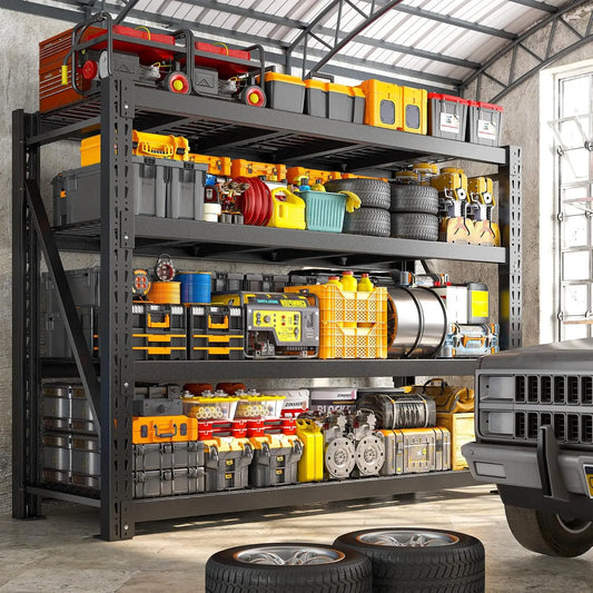 Heavy Duty Adjustable 4 Tier Metal Garage Shelving Basement Storage